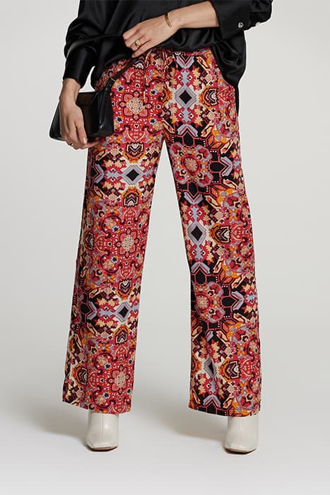 LADIES MONACO TROUSERS BOHO AZTEC OLD RED by Shiwi