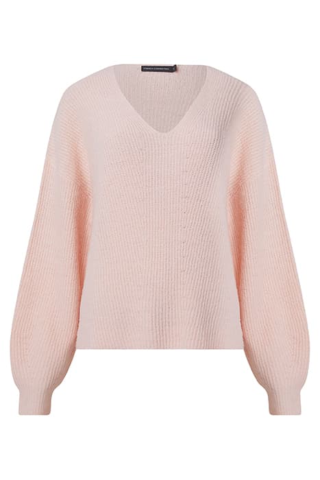 MOSSY V NECK KNIT SOFT PINK by French Connection