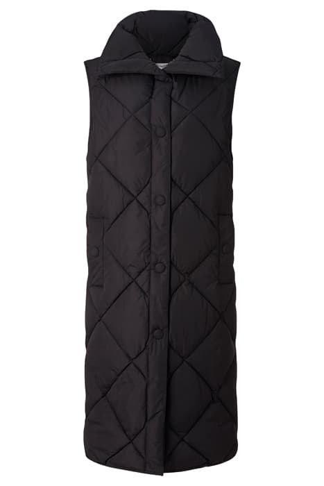 QUILTED NYLON VEST BLACK by Rich & Royal