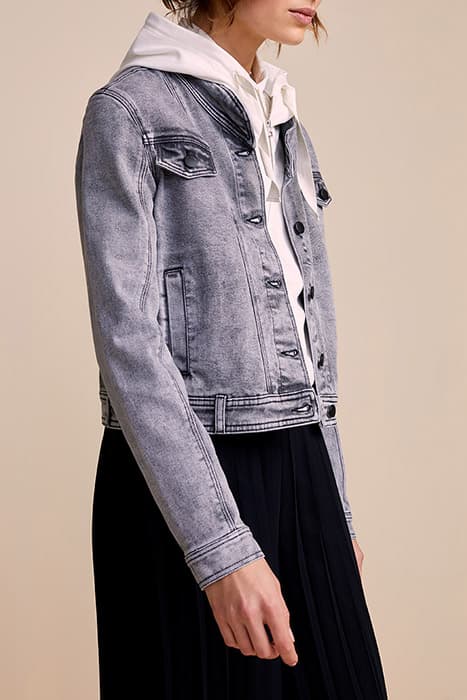 DALLAS - PEARL GREY DENIM JACKET GREY by ONE STEP