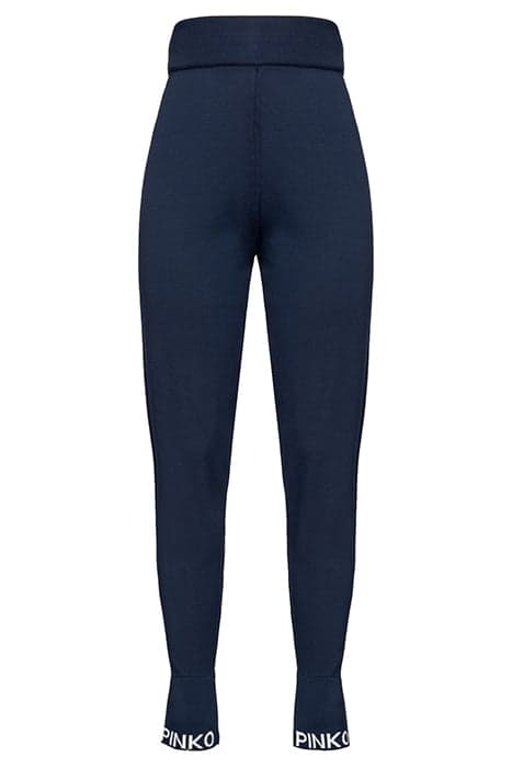 PULEDRO PANTALONE RASATO SCRIT MEDIEVAL BLUE by PINKO