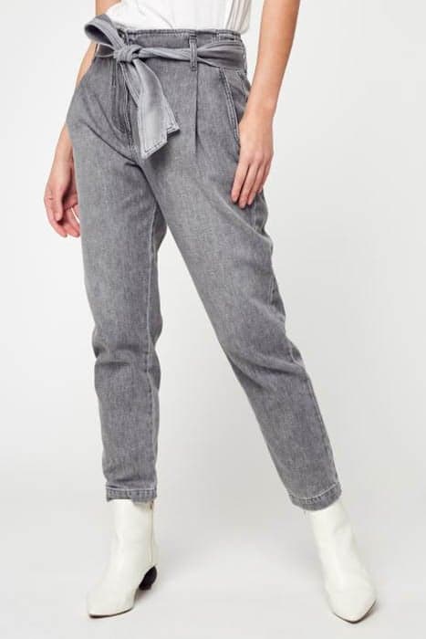 WOMEN’S GREY CROPPED HIGH-WAIST WIDE JEANS by IKKS