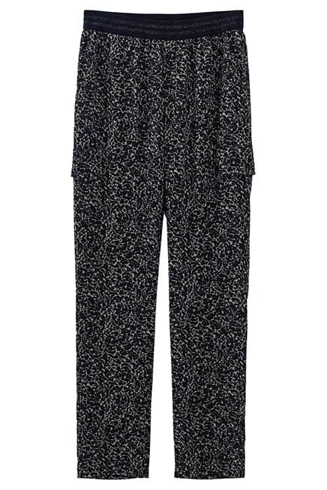 WOMEN’S KHAKI PRINTED MID-HIGH WAIST SLIM TROUSERS by IKKS