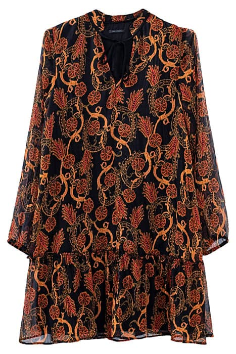 WOMEN’S SAND FLOWERS PRINT VOILE DRESS BLACK by IKKS