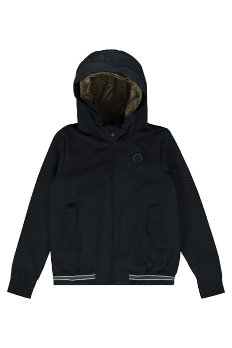 BOYS’ NAVY RECYCLED JACKET WITH DOUBLE HOOD NAVY by IKKS