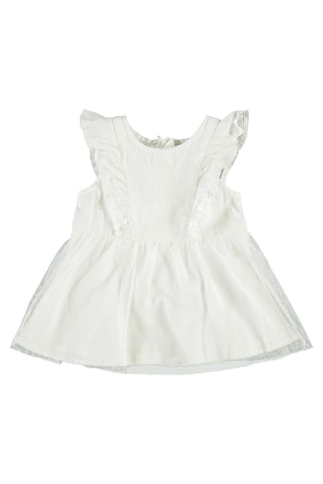 BABY GIRLS’ OFF-WHITE MIXED FABRIC RUFFLED TUTU DRESS OFF-WH by IKKS