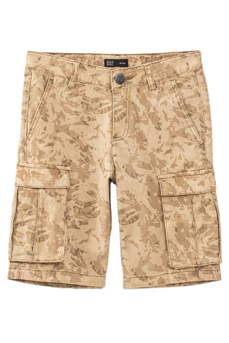 BOYS’ LINEN FOLIAGE CAMOUFLAGE MOTIF COMBAT BERMUDAS by IKKS