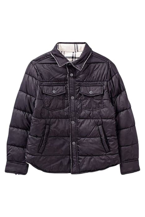 BOYS’ BLACK AND CHECK REVERSIBLE PADDED JACKET BLACK by IKKS