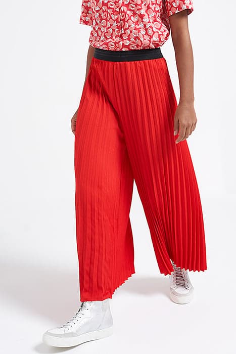 MINIMALIST NAVY JACQUARD KNIT TROUSERS POPPY by ICODE