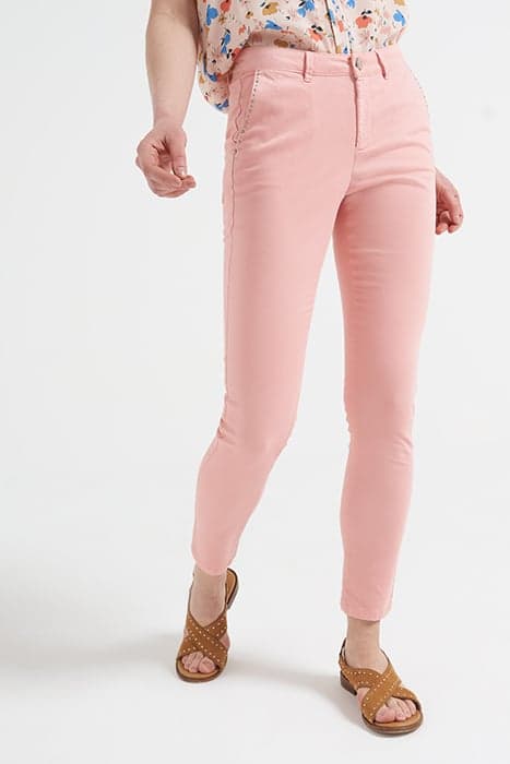 PEACH STUDDED CHINOS by ICODE