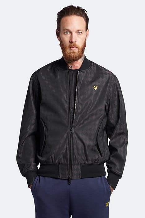 BALLOON SLEEVE SATEEN BOMBER JET BLACK by Lyle & Scott