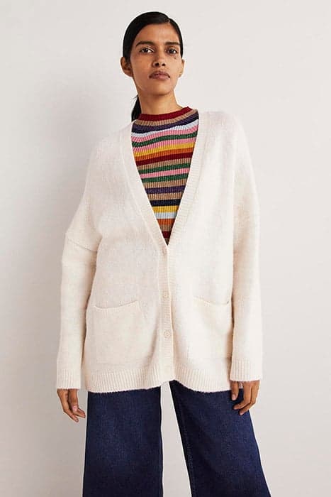 LONG FLUFFY CARDIGAN IVO by Boden