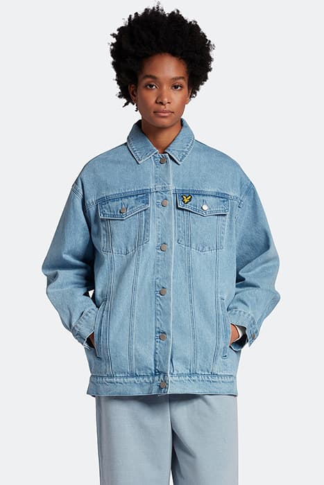 OVERSIZED DENIM JACKET LIGHT RINSE WASH by Lyle & Scott