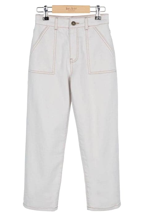 GIRLS SMILEY RAW PANT OFF WHITE by BY-BAR