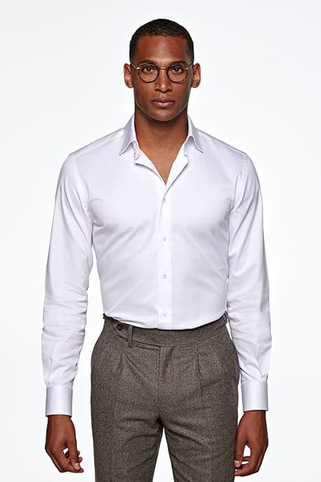 WHITE TWILL SLIM FIT SHIRT by Suitsupply