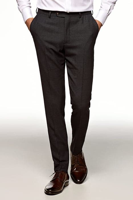 Navy Bird's Eye Soho Trousers by Suitsupply