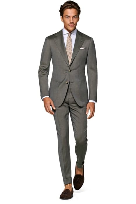 Green Herringbone Havana Suit by Suitsupply