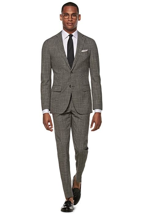 Mid Grey Houndstooth Soho Trousers by Suitsupply