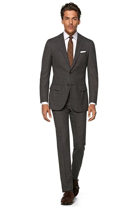 Mid Grey Bird's Eye Soho Trousers by Suitsupply