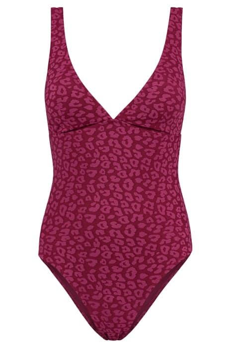 LADIES AMY SWIMSUIT JAVA LEOPARD STRUCTURE GRAPEJUICE PURPLE by Shiwi