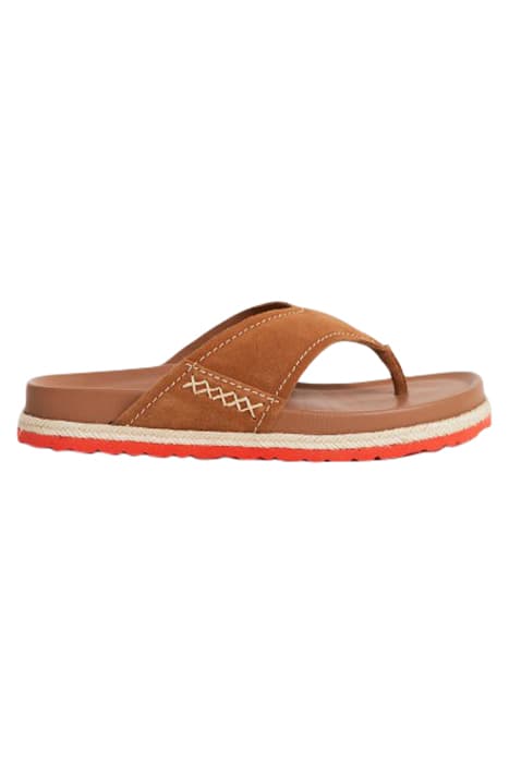 TOE THONG FOOTBED MID TAN by White Stuff