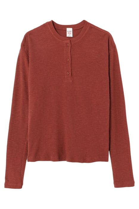 HENLEY THERMAL LONG SLEEVE BRICK by RE/DONE