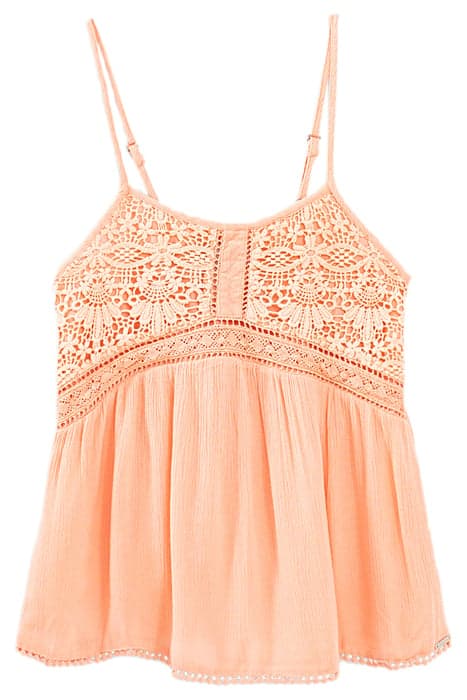 GIRLS’ CORAL STRAPPY CAMISOLE WITH LACE YELLOW by IKKS