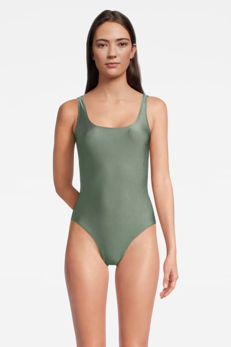 SHIMMER SWIMSUIT PALE GREEN by Filippa K