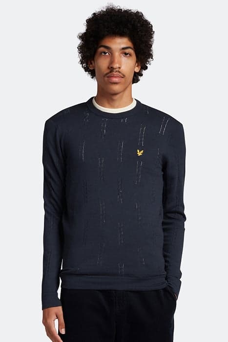 DOT CABLE CREW Z271 DARK NAVY by Lyle & Scott