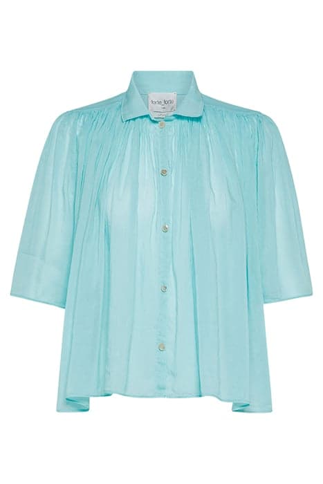 COTTON SILK VOILE BOHEMIAN SHIRT SEAFOAM by forte_forte