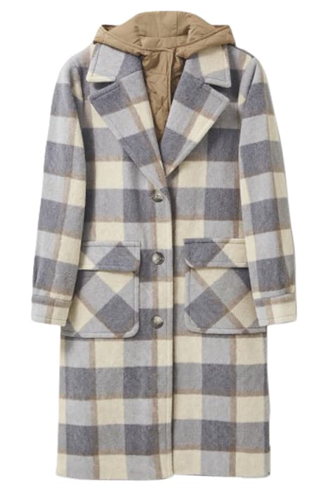 ISOBELLE CHECK COAT GREY MULTI by White Stuff