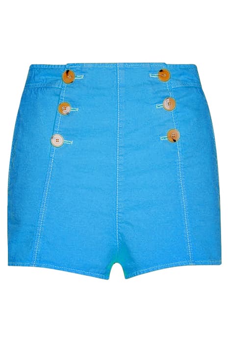 CHIC COTTON TWILL HIGH WAIST SHORTS OCEANIA by forte_forte