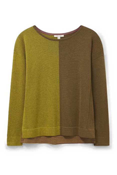 OLIVIA COL-BLOCK STRIPE JUMPER CHARTREUSE MULTI by White Stuff