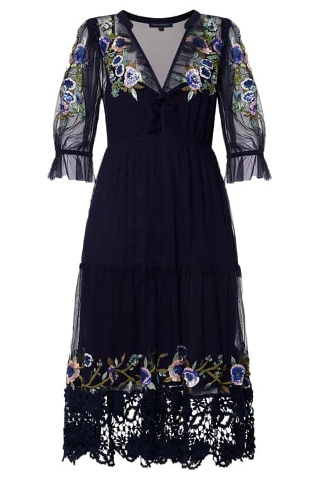 AMBRE EMB CLUSTER MAXI DRESS INDIGO by French Connection