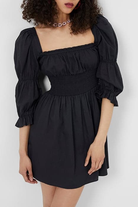 SINDEY COTTON SATIN DRESS MOONLESS NIGHT by French Connection