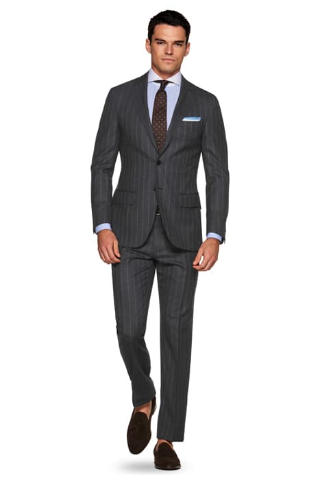 DARK GREY STRIPED SIENNA SUIT by Suitsupply