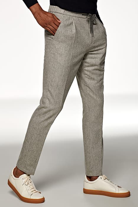 LIGHT GREY DRAWSTRING AMES TROUSERS by Suitsupply