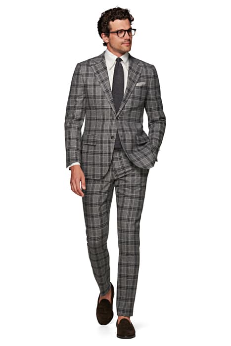 MID GREY CHECKED LAZIO SUIT by Suitsupply