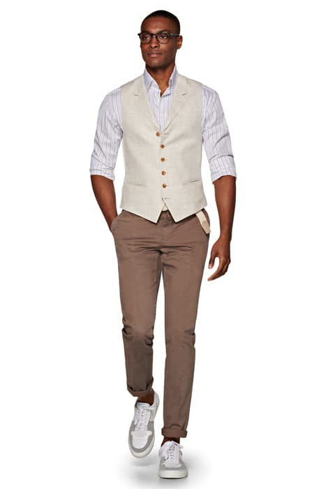 LIGHT BROWN WAISTCOAT by Suitsupply