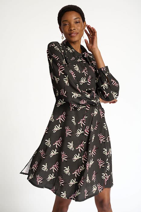 DRESS - FLOWER FLOW ANTHRACITE by POM Amsterdam