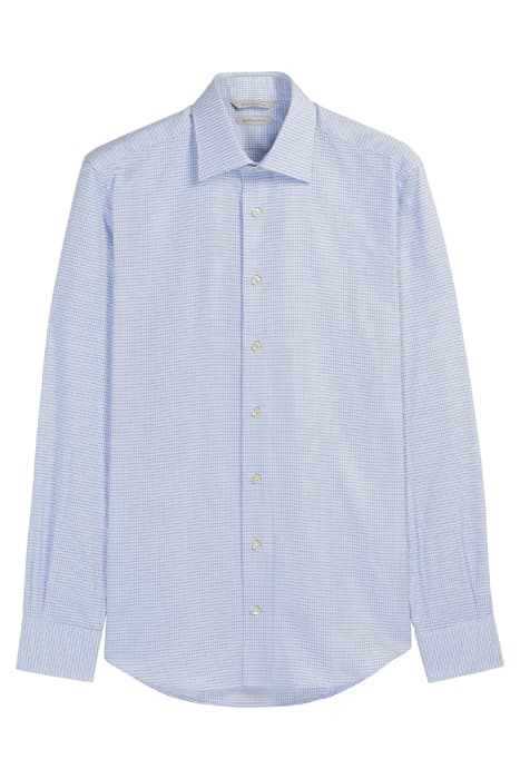 LIGHT BLUE CHECKED SLIM FIT SHIRT by Suitsupply