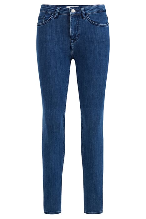 DAMES HIGH RISE SKINNY JEANS MET STRETCH - CURVE DARK BLUE by WE Fashion