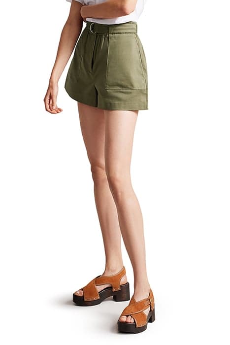 RONNIIE D RING DETAIL SHORTS OLIVE by Ted Baker