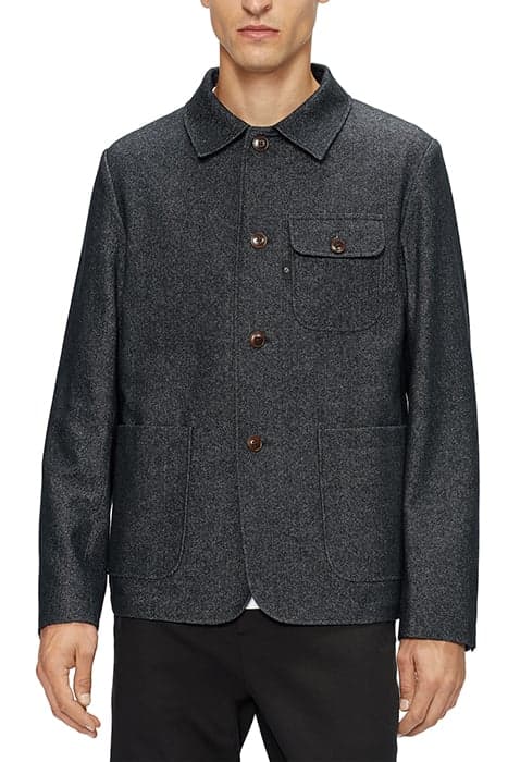 LUNNAR PATCH POCKET COLLARED BLAZER NAVY by Ted Baker