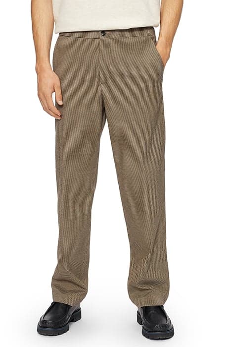 ALIOTH LEYDEN FIT PUPPYTOOTH TROUSER BRN-CHOC by Ted Baker