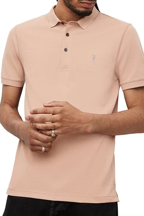 REFORM SS POLO WASHED BRICK PINK by AllSaints