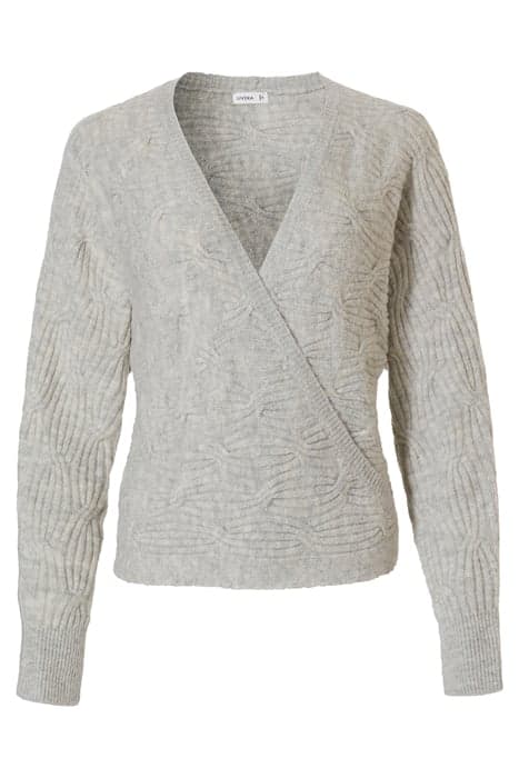 LW OVER JUMPER/CARDIGAN VIANETTA WRAPPE CASHMERE GREY by Livera