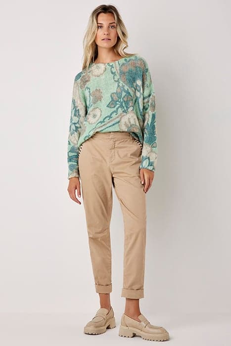 CHINO PANTS PEACHY FINE TWILL ALPACA by Summum Woman