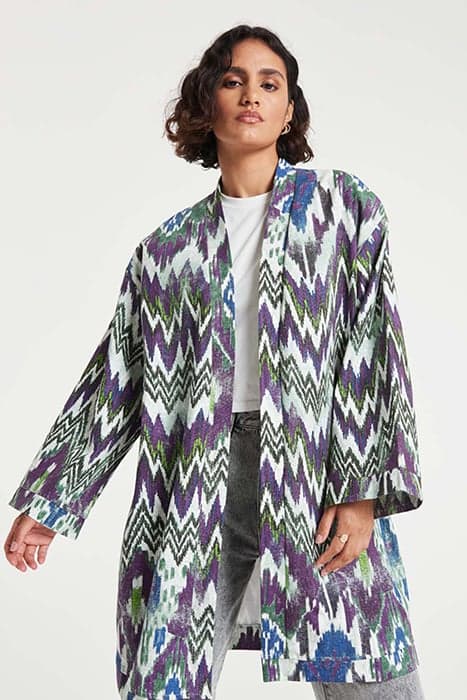 LADIES WOVEN IKAT KIMONO MULTI COLOUR by Alix The Label