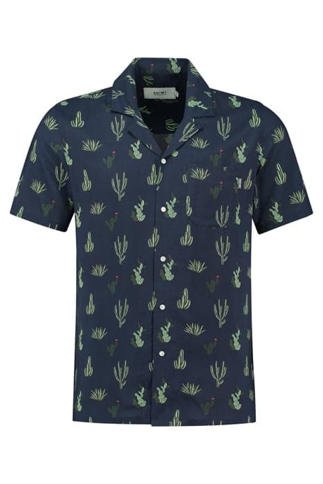 SHORTSLEEVE SHIRT CACTI DARK NAVY by Shiwi